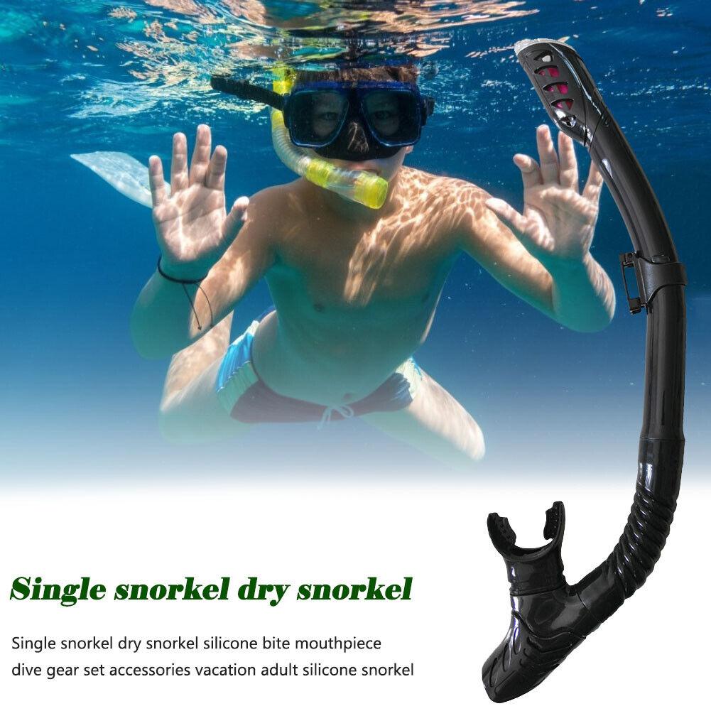 Swimming Breathing Tube - Dry Snorkel-Diving Snorkel For Scuba Diving Freediving Snorkeling With Top Dry Valve And Comfortable Mouthpiece Snorkel Swimming - Tophatter Daily Deals