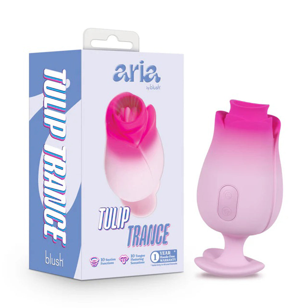Aria Tulip Trance Wireless Clitoral and Nipple Massager Pink > Sex Toys For Ladies > Rose Stimulators - Tophatter Daily Deals