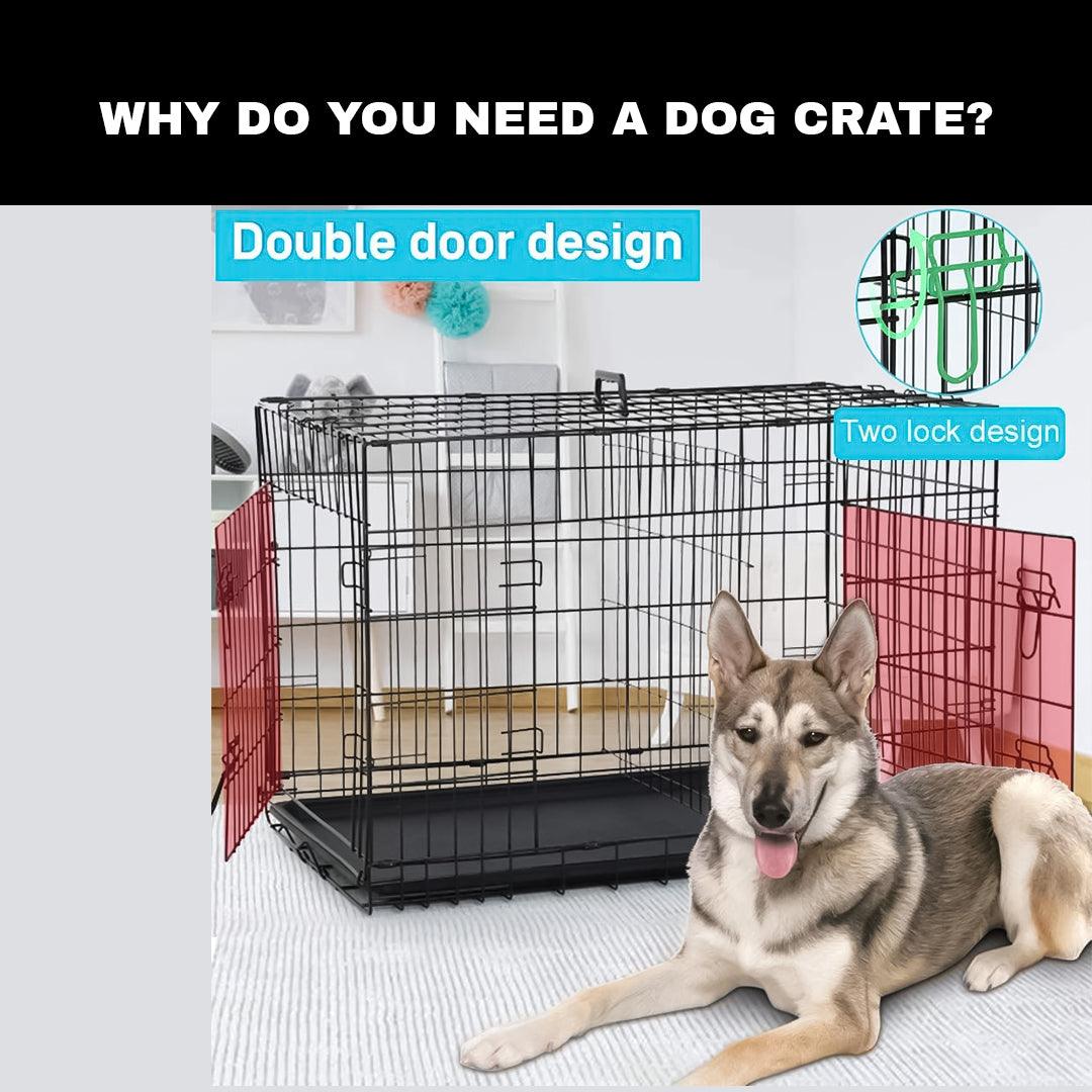 Metal Cages for Dogs - Dog Cage Puppy Pet Crate Carrier Pet Products - Tophatter Daily Deals