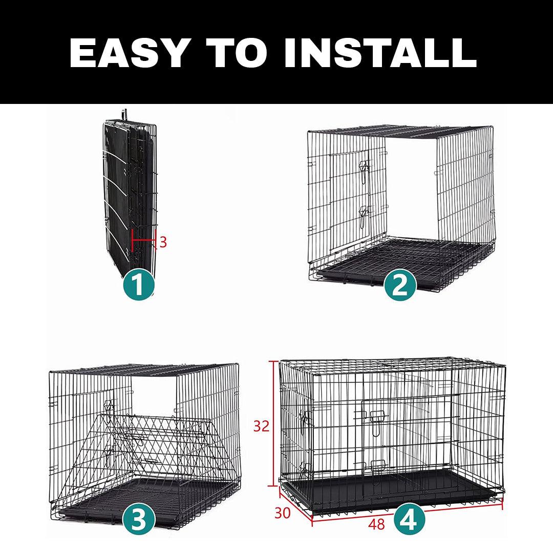 Metal Cages for Dogs - Dog Cage Puppy Pet Crate Carrier Pet Products - Tophatter Daily Deals