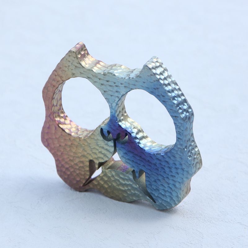 Dog Head Titanium Knuckle Duster Self Defense EDC Decoration - Tophatter Daily Deals