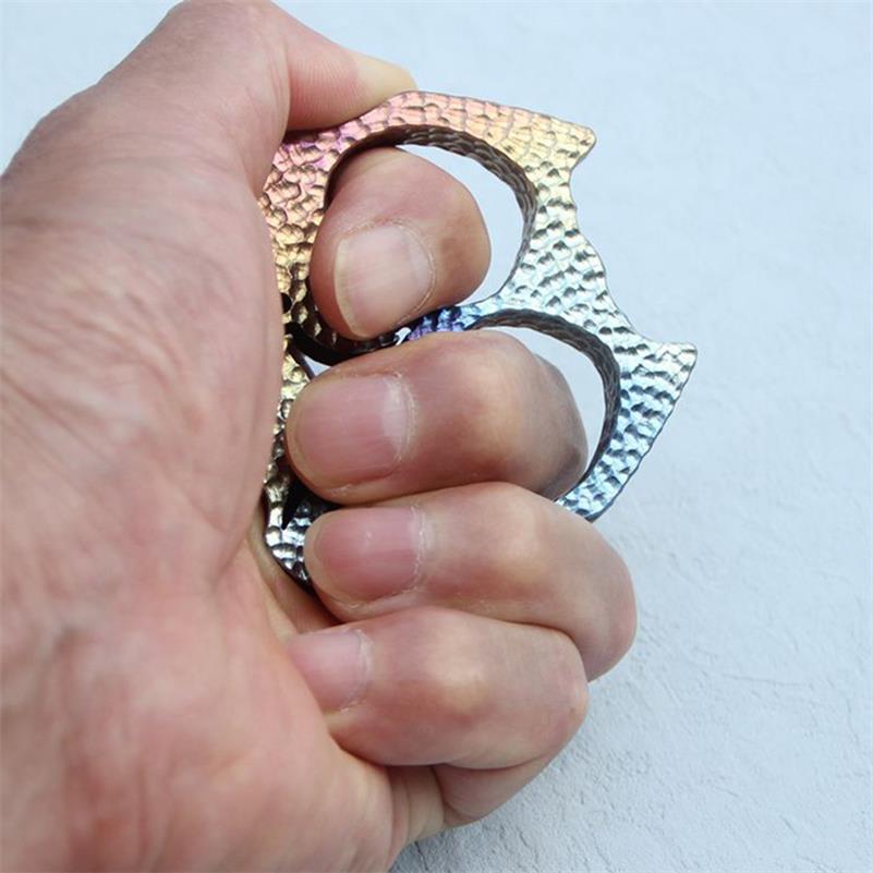 Dog Head Titanium Knuckle Duster Self Defense EDC Decoration - Tophatter Daily Deals