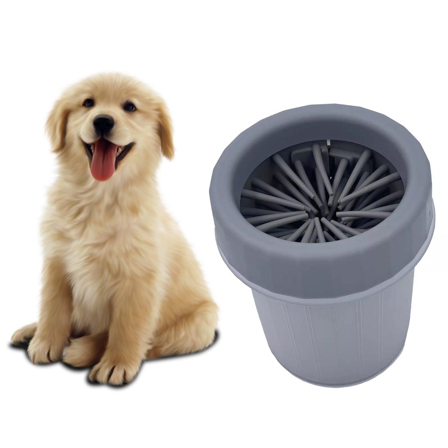 Dog Feet Cleaner - Portable Pet Foot Washer Cup Dog Cat Cleaner Paw Clean Brush Cup Quickly Wash Grey Pet Products - Tophatter Daily Deals