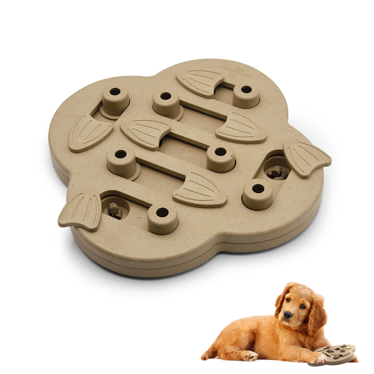 Dog Puzzle Toy – Interactive Slow Feeder for Dogs & Puppies, IQ Training Treat Dispenser Squeak Toys - Tophatter Daily Deals