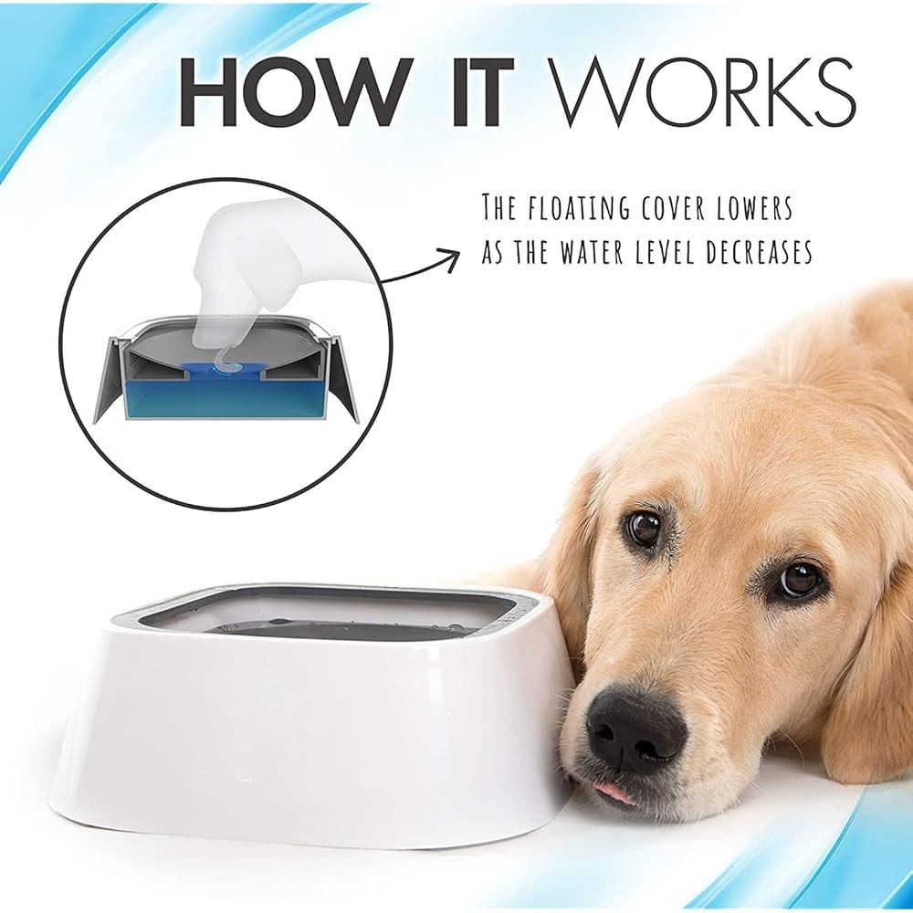 Non Spill Dog Water Bowls - 35oz Pet Water Bowl Splash Proof Dispenser Travel Portable Non Drip Pet Products - Tophatter Daily Deals