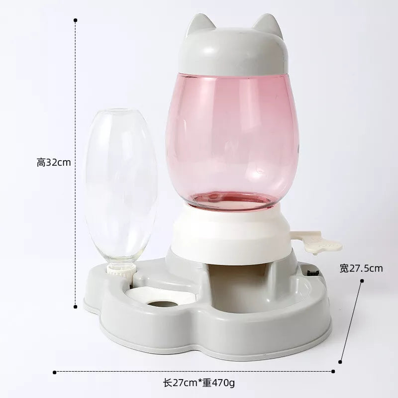Automatic Pet Food Dispenser – Pet Food Drink Dispenser Dog Cat Large Feeder Water Bowl Dish pet - Tophatter Daily Deals