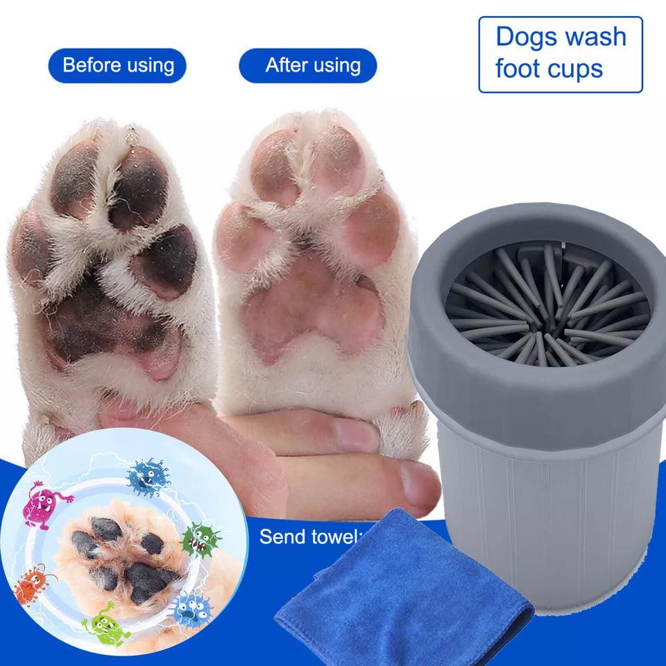 Dog Feet Cleaner - Portable Pet Foot Washer Cup Dog Cat Cleaner Paw Clean Brush Cup Quickly Wash Pet Products - Tophatter Daily Deals