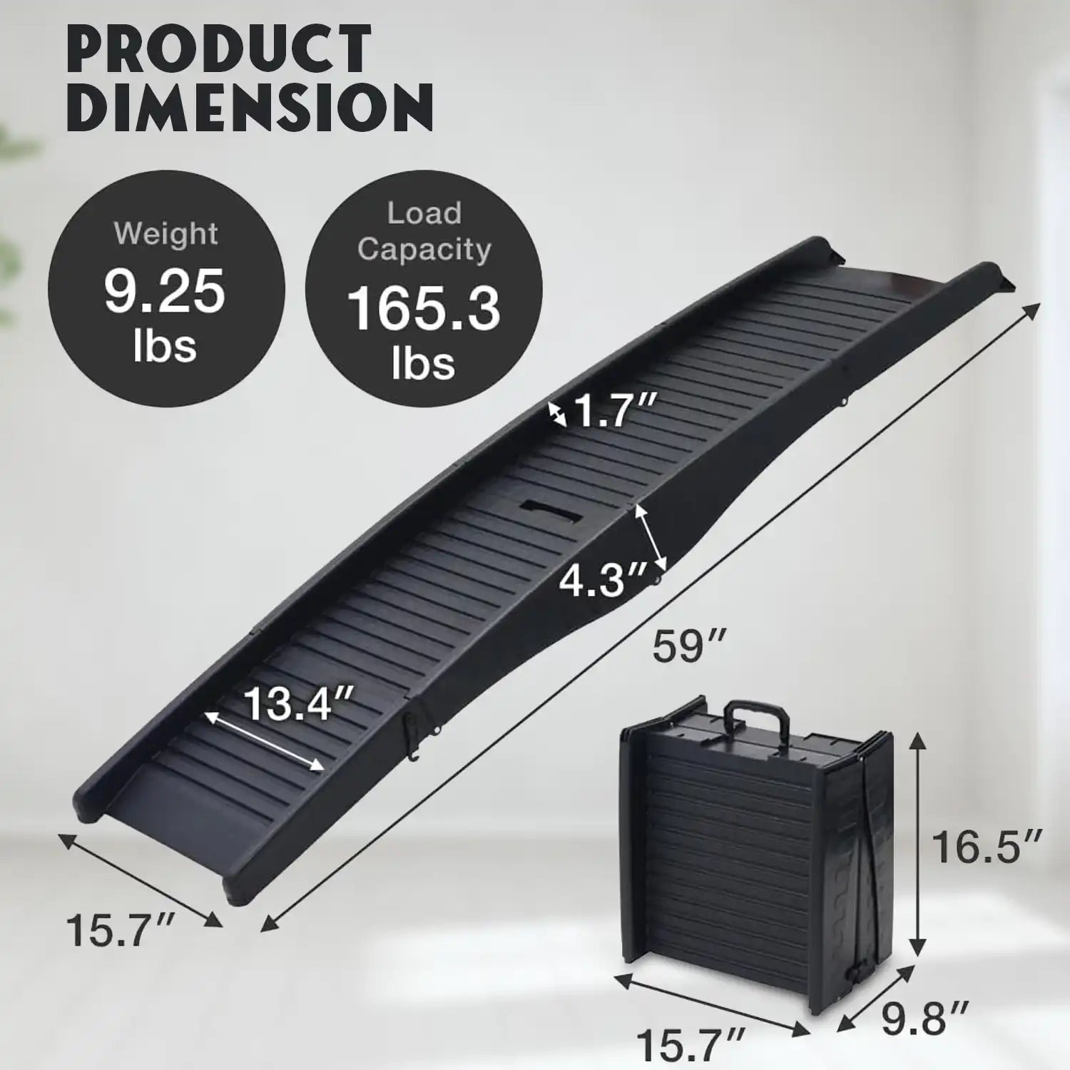 Dog Ramp for Car – Lightweight, Anti-Slip Pet Ramp for Safe Climbing Pet Products - Tophatter Daily Deals