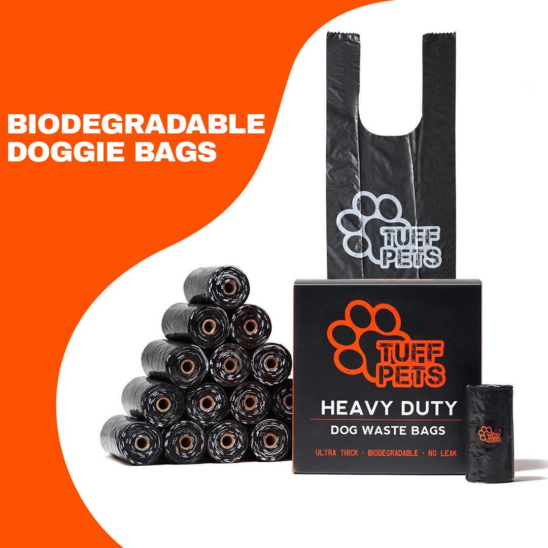 Biodegradable Poop Bags UK - Dog Poo Bags Stronger Doggie Bags with Tie Handles Pet Products - Tophatter Daily Deals