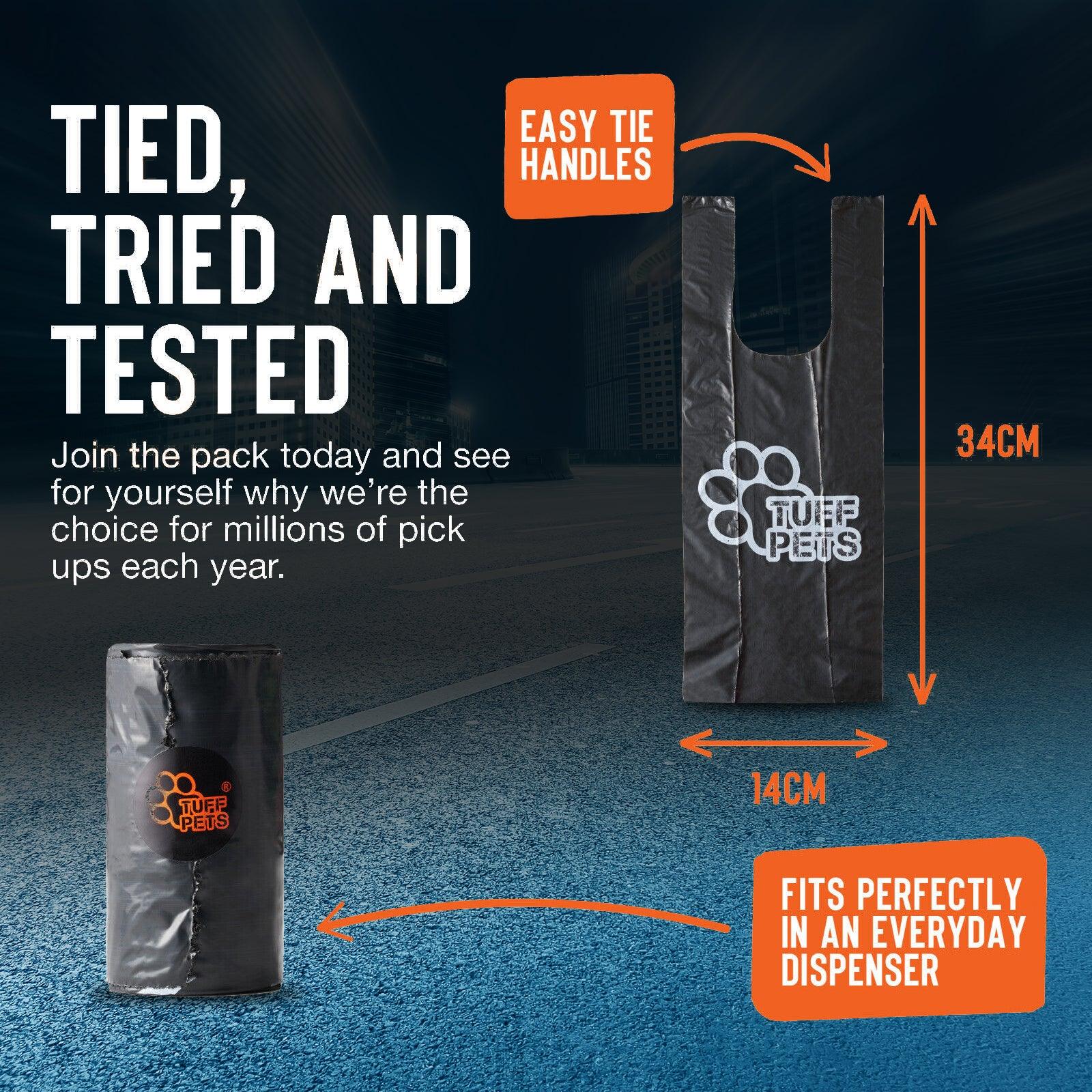 Biodegradable Poop Bags UK - Dog Poo Bags Stronger Doggie Bags with Tie Handles Pet Products - Tophatter Daily Deals