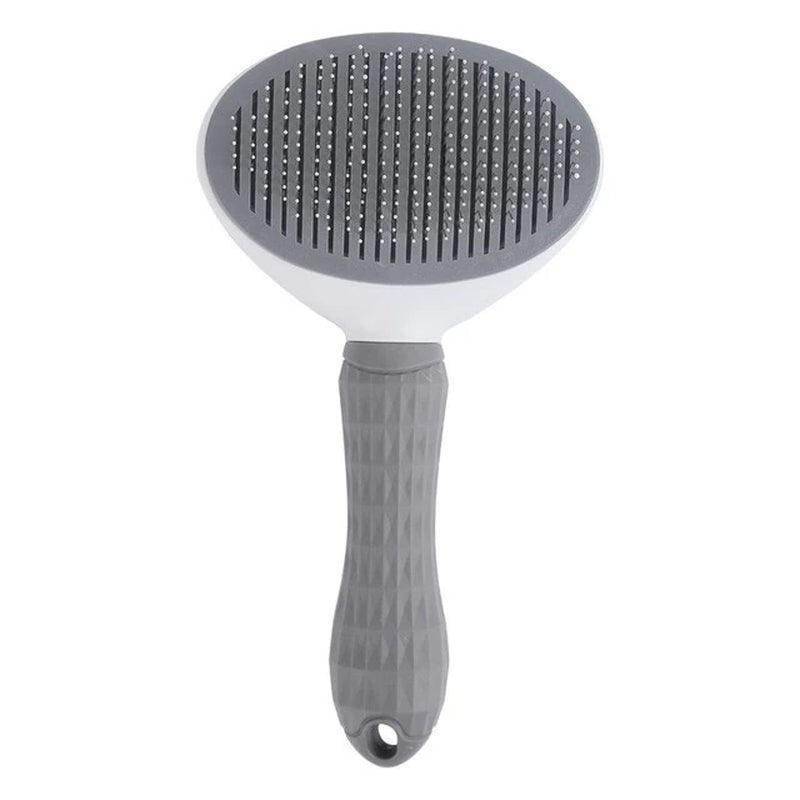 Animal Grooming Brushes - Self Cleaning Pet Hair Remover Brush for Dogs Cats Pets Dematting Comb Gray - Tophatter Daily Deals