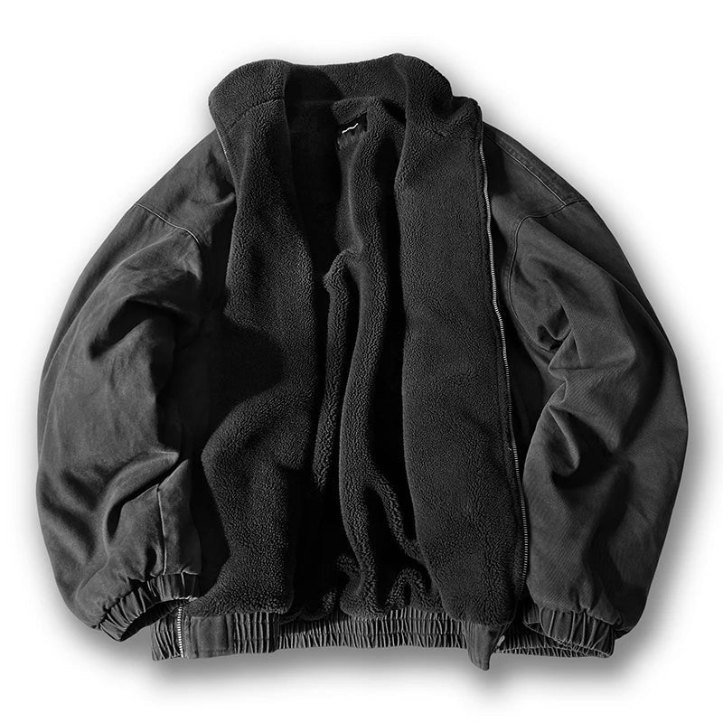 Insulating Padded Jacket - Boxy Fit, Cotton, Cold Weather Gray - Tophatter Daily Deals