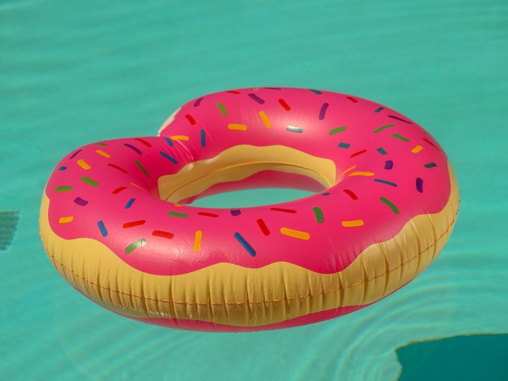 Inflatable Donut Ring - Inflatable Donut Tube Float Pool Toy Swim Rings, Swimming Rings Tubes for Swimming, Swim Raft, Summer Beach Games Swimming - Tophatter Daily Deals