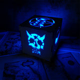 Doomguy Helmet Satan Pattern Wood Cube Light Desk Decor - Tophatter Daily Deals