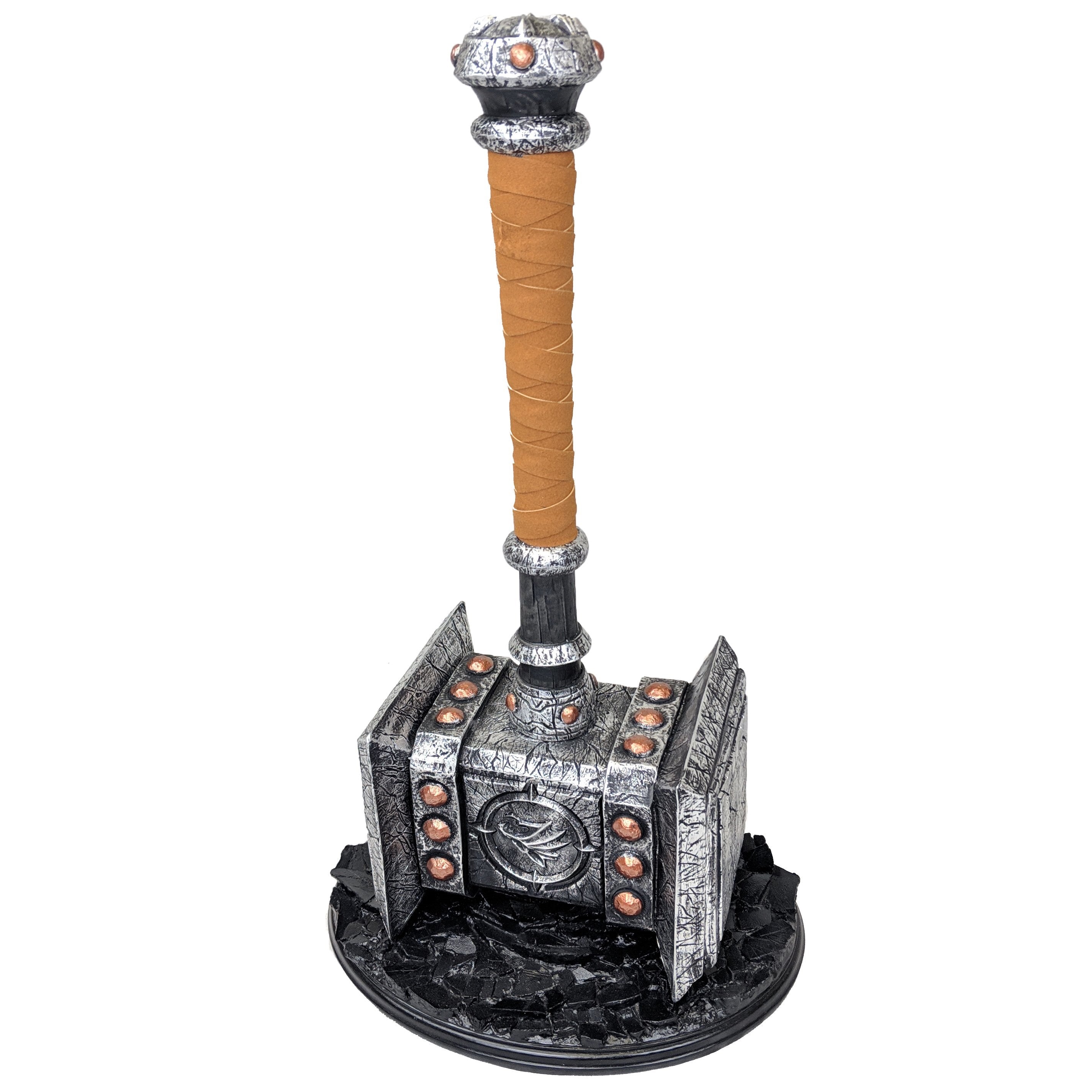 Thrall's Doomhammer and Display Stand (Resin) Video Game Sword - Tophatter Daily Deals