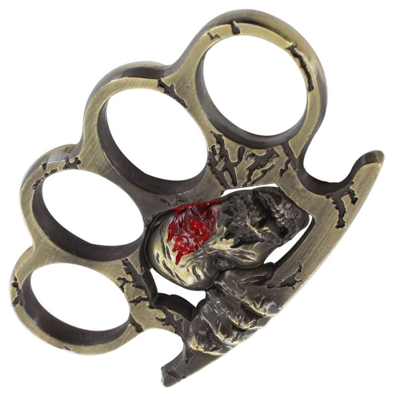 Doomsday Hunter Knuckle Paperweight Antiqued Brass - Tophatter's Army Products & Self Defense Collectible Weapons - Tophatter Daily Deals