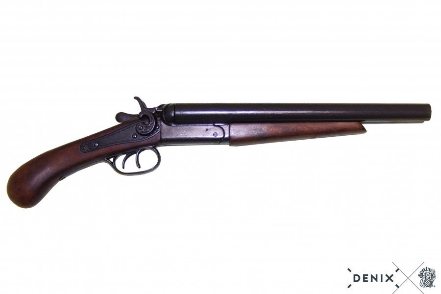 Wells Fargo Stagecoach Defender - Double Barrel Wyatt Earp Shotgun Pistol / Sawn-Off - USA 1868 Pistol Replica - Tophatter Daily Deals