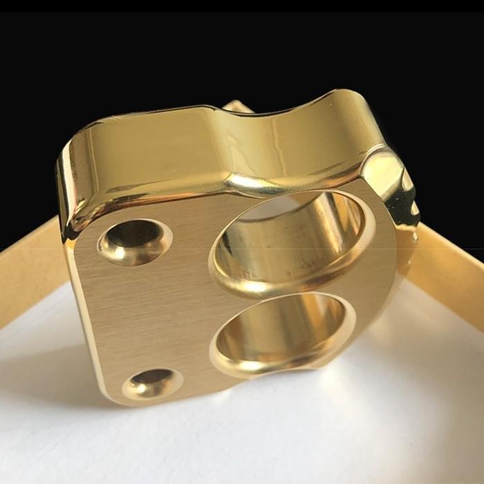 Afrankart DFK 2 Finger Brass Knuckles Knuckle Duster -Cakra EDC Gadgets Brass Knuckles - Tophatter Daily Deals