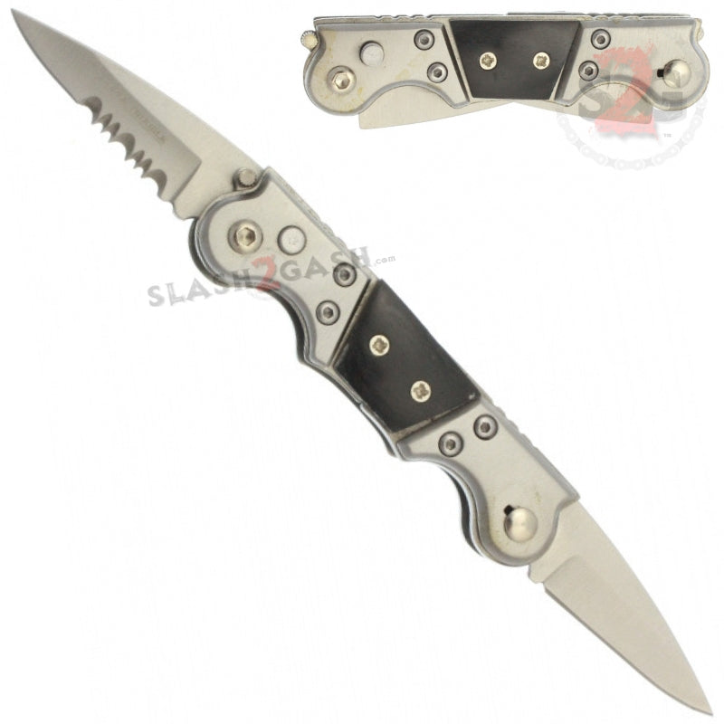 Double Trouble Mini Dual Switchblade Automatic Knife - 5 colors Black Knife-Auto - Tophatter Daily Deals