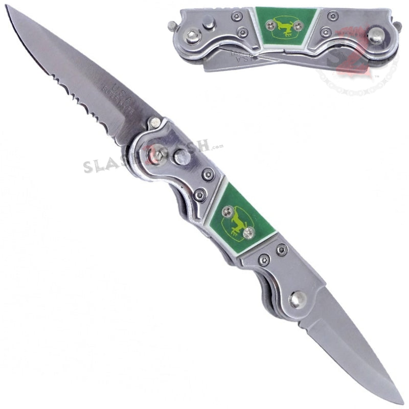 Double Trouble Mini Dual Switchblade Automatic Knife - 5 colors John Deere Knife-Auto - Tophatter Daily Deals