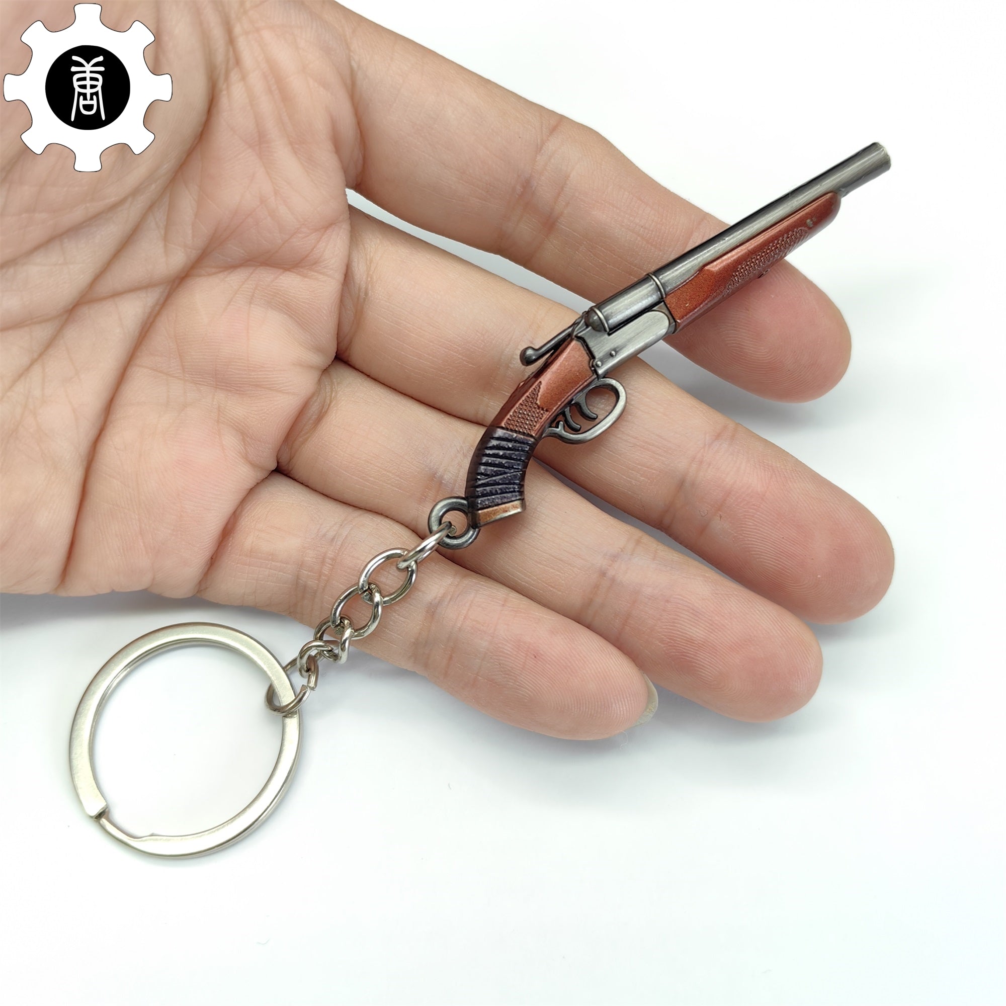 Metal Double Barrel Sawed-off Shotgun Mini Keychain - Tophatter Daily Deals
