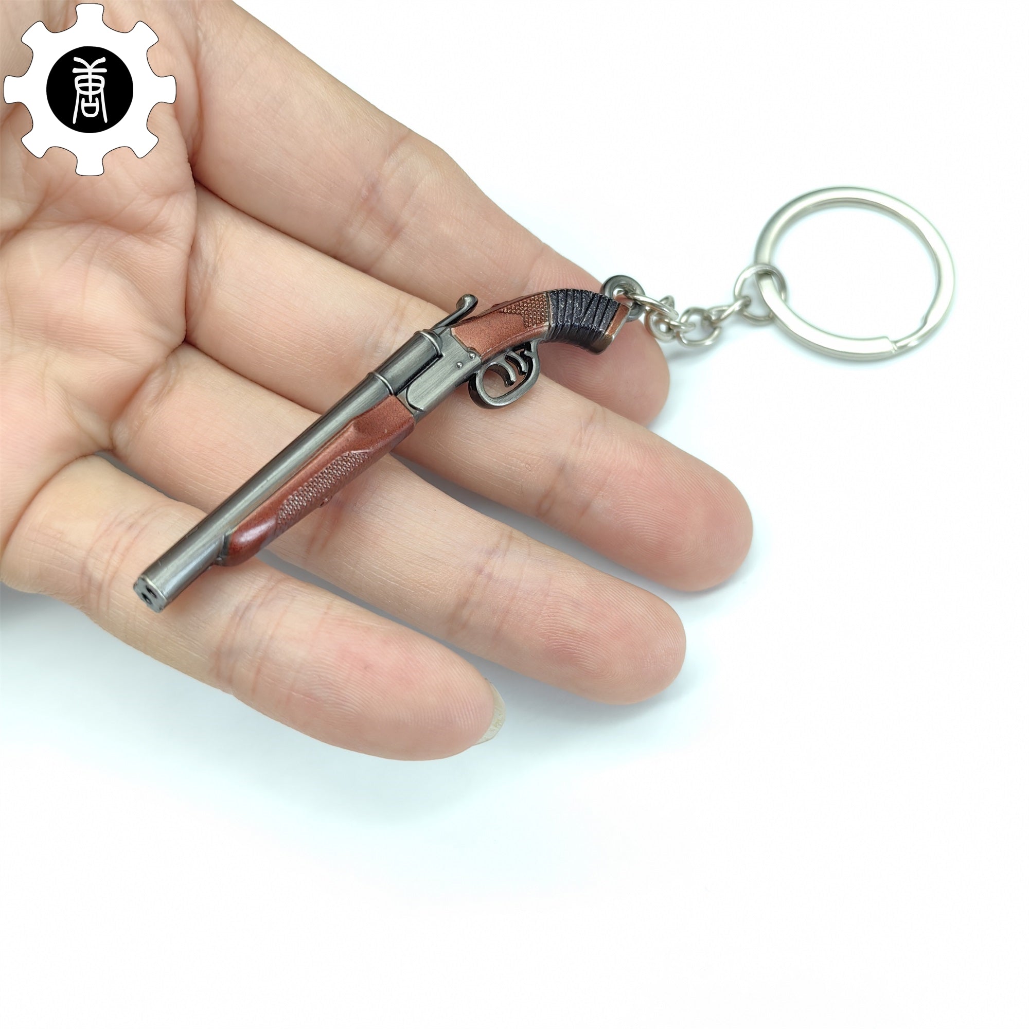 Metal Double Barrel Sawed-off Shotgun Mini Keychain Keychain - Tophatter Daily Deals