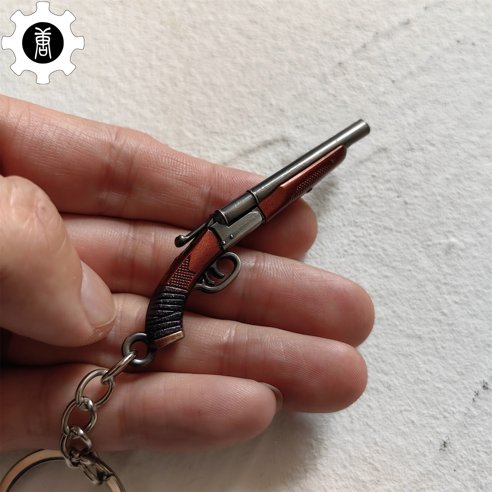 Metal Double Barrel Sawed-off Shotgun Mini Keychain - Tophatter Daily Deals