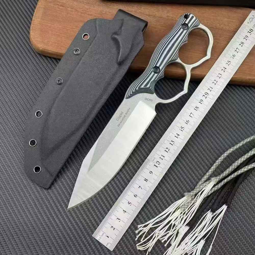 Double Heart Loop Fixed Blade Knife - Tophatter Daily Deals