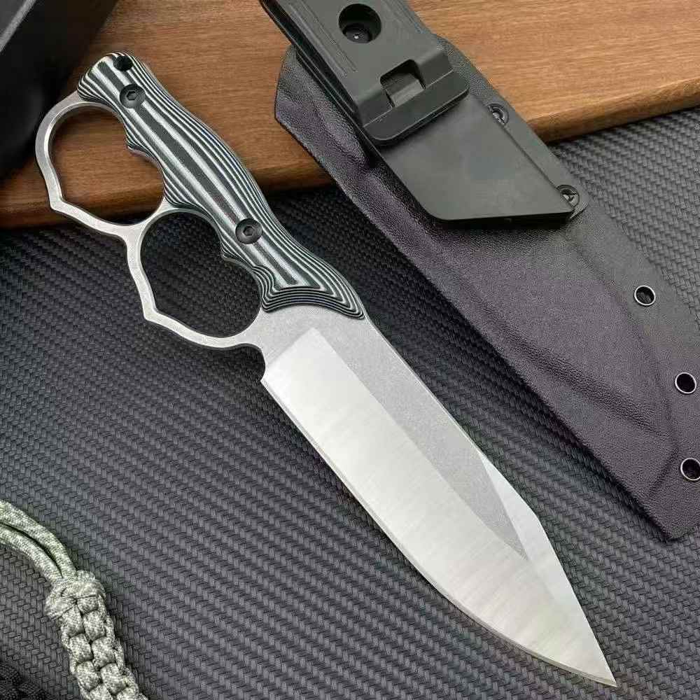 Double Heart Loop Fixed Blade Knife - Tophatter Daily Deals