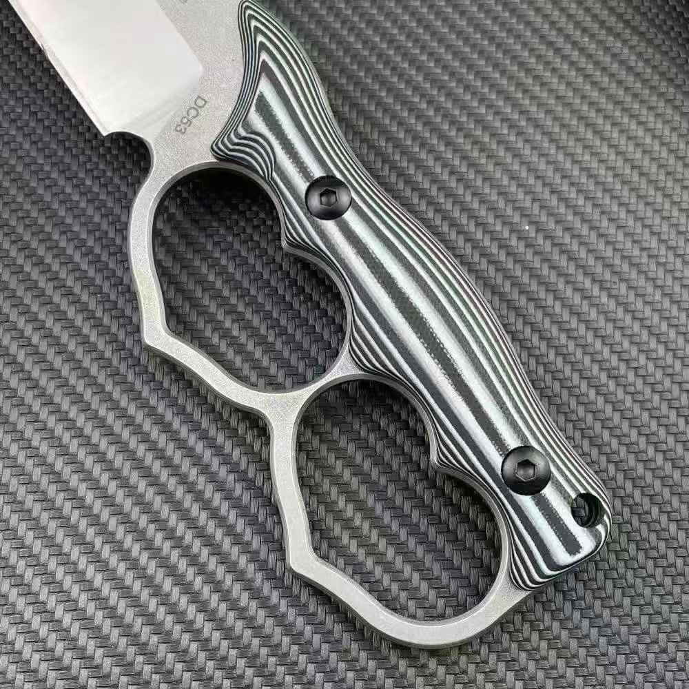 Double Heart Loop Fixed Blade Knife - Tophatter Daily Deals
