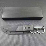 Double Heart Loop Fixed Blade Knife - Tophatter Daily Deals