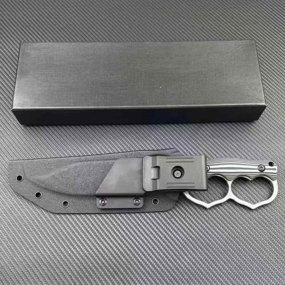 Double Heart Loop Fixed Blade Knife - Tophatter Daily Deals