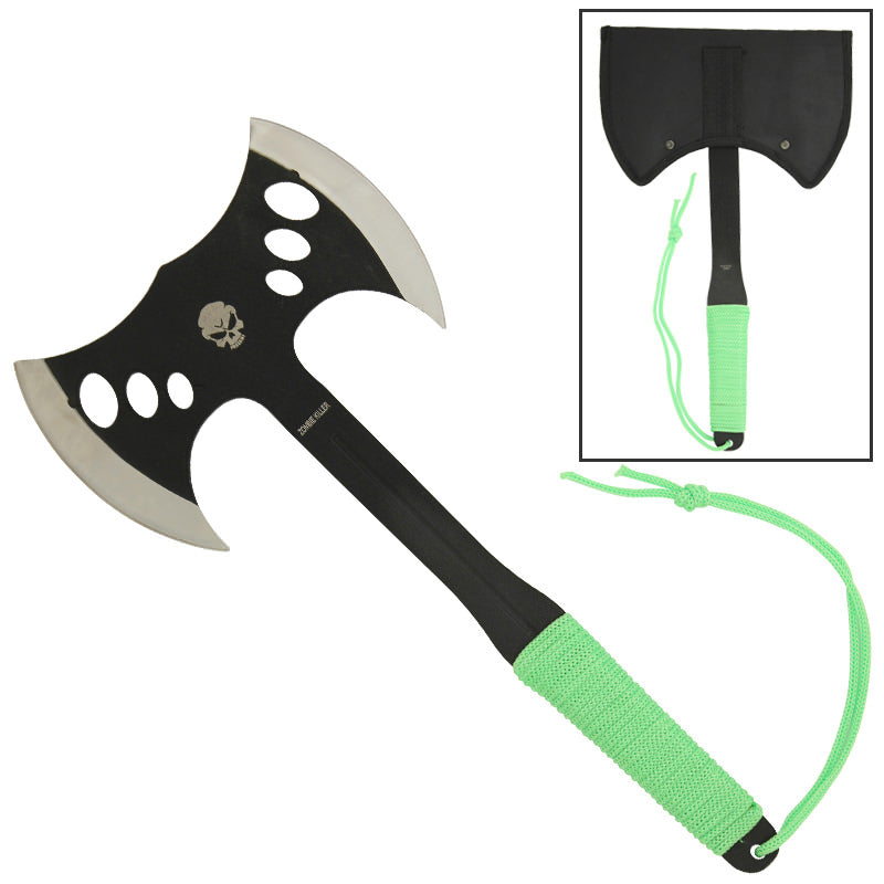 Double Headed Zombie Killer Axe Thrower - TOPHATTER'S ARMORY DEALS Collectible Weapons - Tophatter Daily Deals