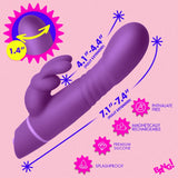 Thrusting Silicone Rabbit Vibrator – Dual Motor Stimulation Rabbit Vibrator > Vibrators > Ladies > Rabbit - Tophatter Daily Deals