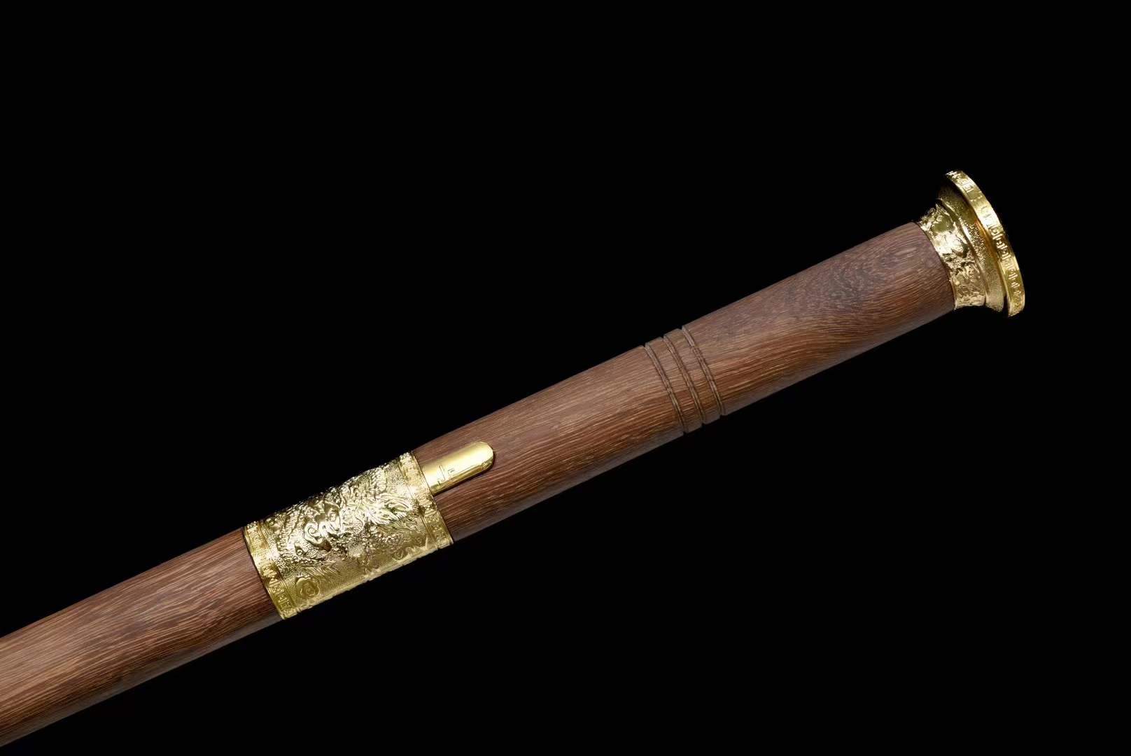Dragon Pattern Alloy Gold Stainless Steel Cane Sword - Tophatter Daily Deals