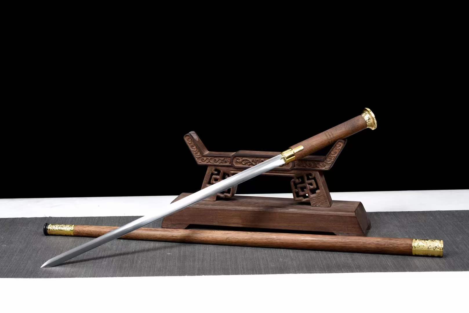 Dragon Pattern Alloy Gold Stainless Steel Cane Sword - Tophatter Daily Deals