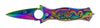 M-TECH Rainbow Dragon Finger Hole Spring Assisted Knife w/ Breaker Knife-Assist - Tophatter Daily Deals