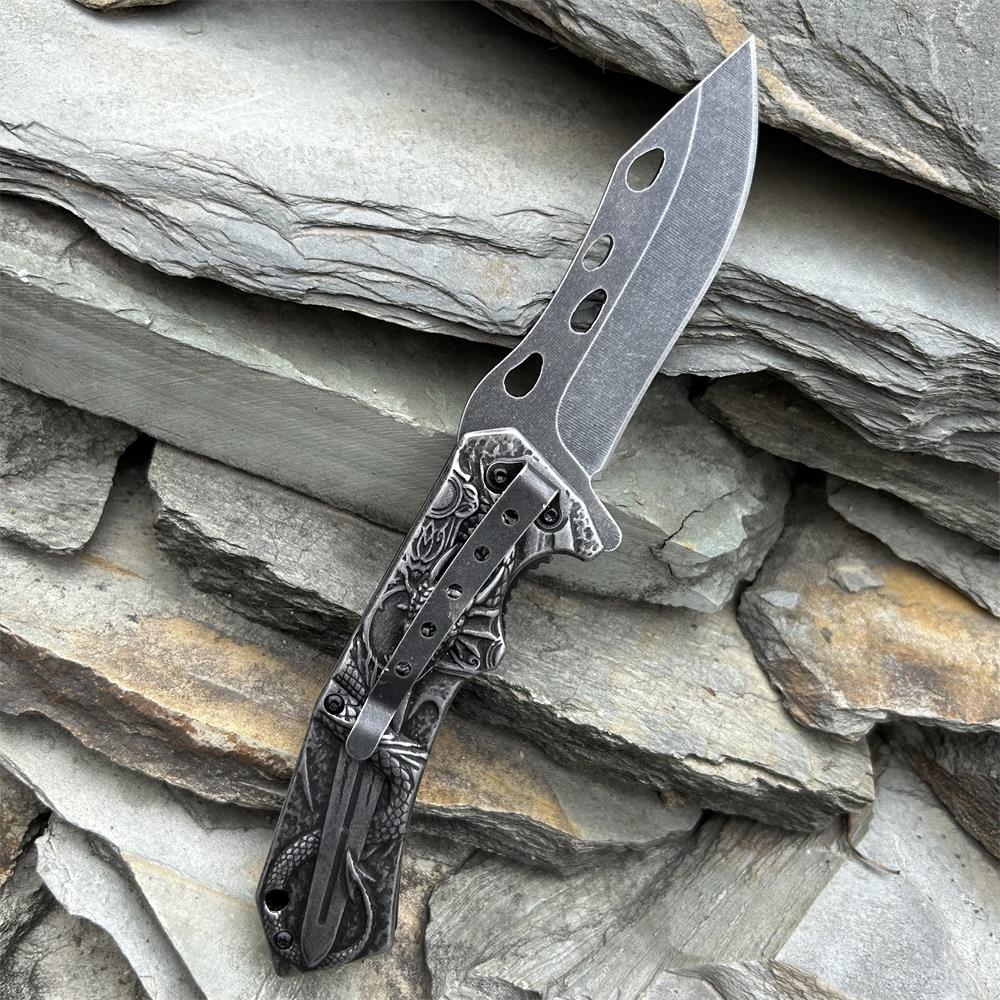 Cool Dragon With Sword Folding Knife - Tophatter Daily Deals