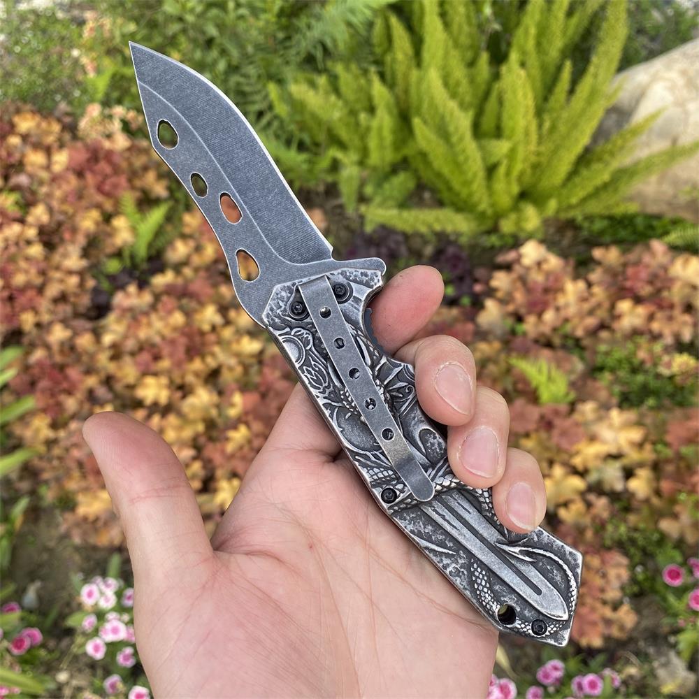 Cool Dragon With Sword Folding Knife - Tophatter Daily Deals
