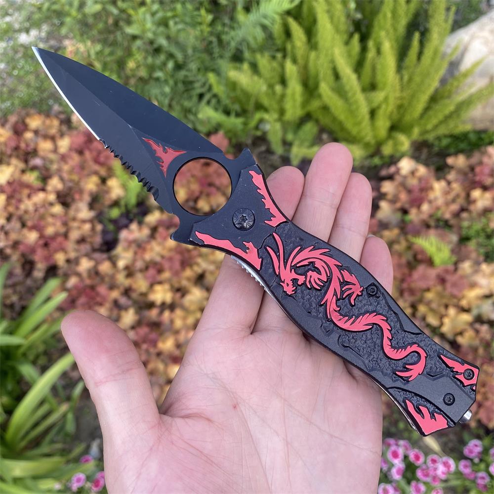 Dragon Totem Skeleton Folding Knife - Tophatter Daily Deals