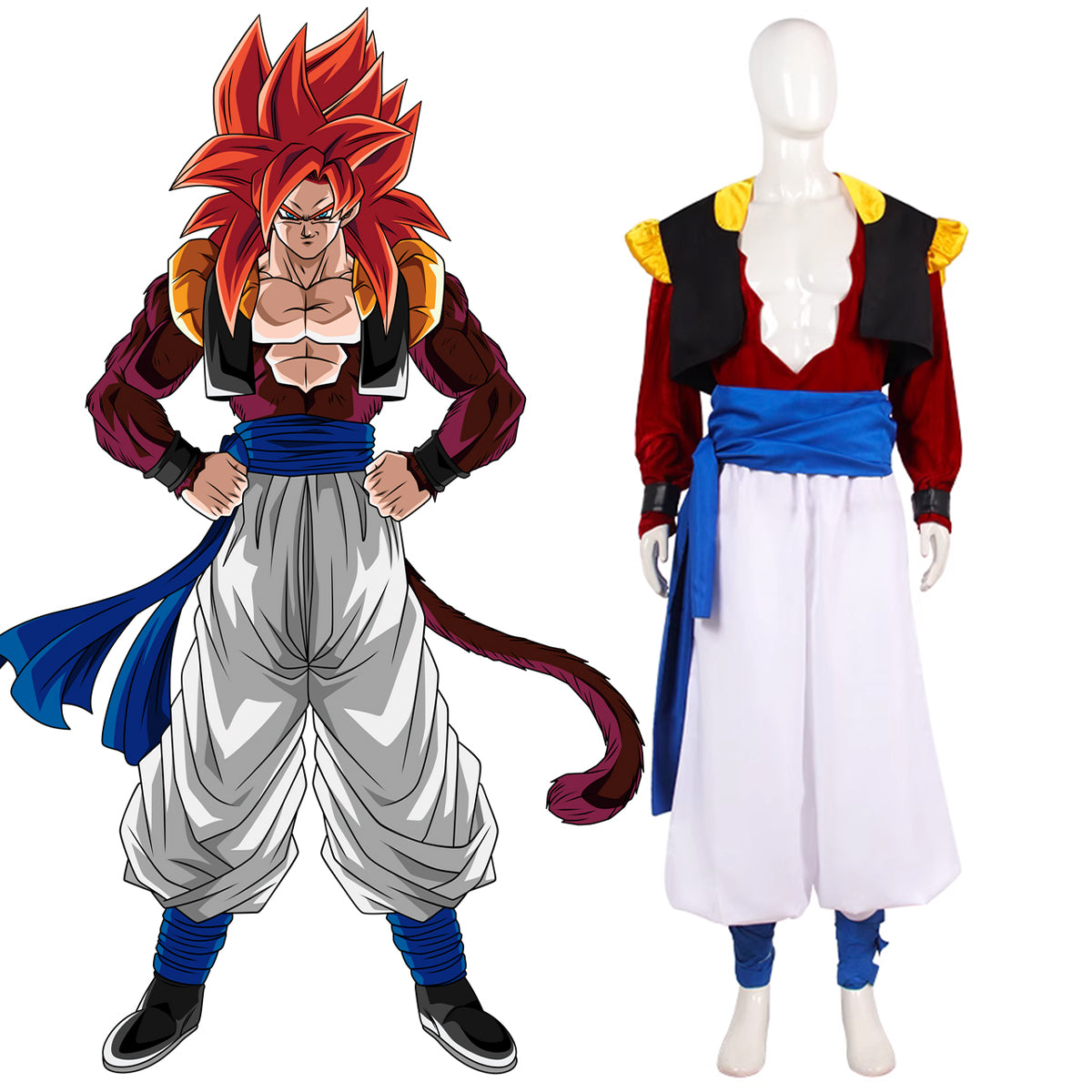 Dragon Ball GT Gogeta SSJ4 Cosplay Costume Costume - Tophatter Daily Deals