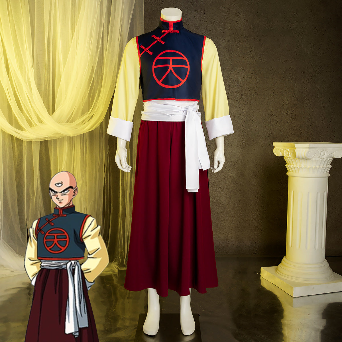 Dragon Ball Tenshinhan Cosplay Costume Costume - Tophatter Daily Deals