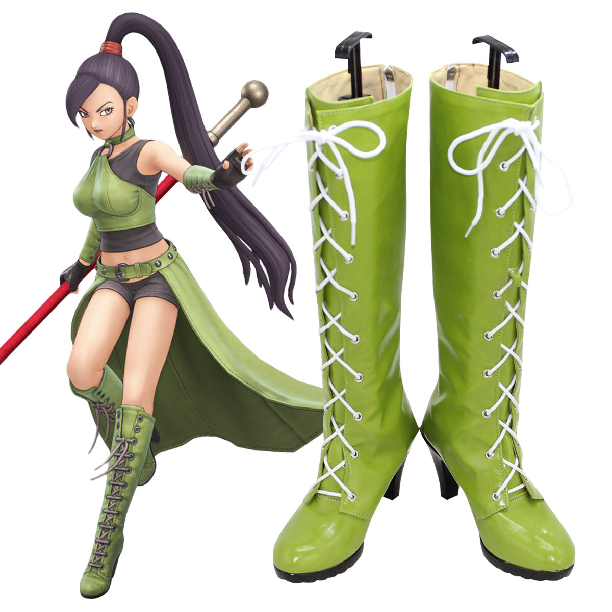 Dragon Quest XI: Echoes of an Elusive Age DQ11 Martina Green Cosplay Shoes Shoes/Boots - Tophatter Daily Deals