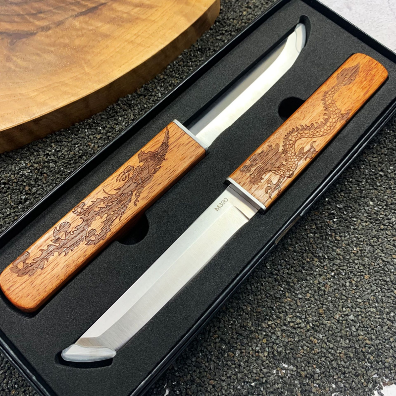 Dragon and phoenix fruit double sword Wood - Tophatter Daily Deals