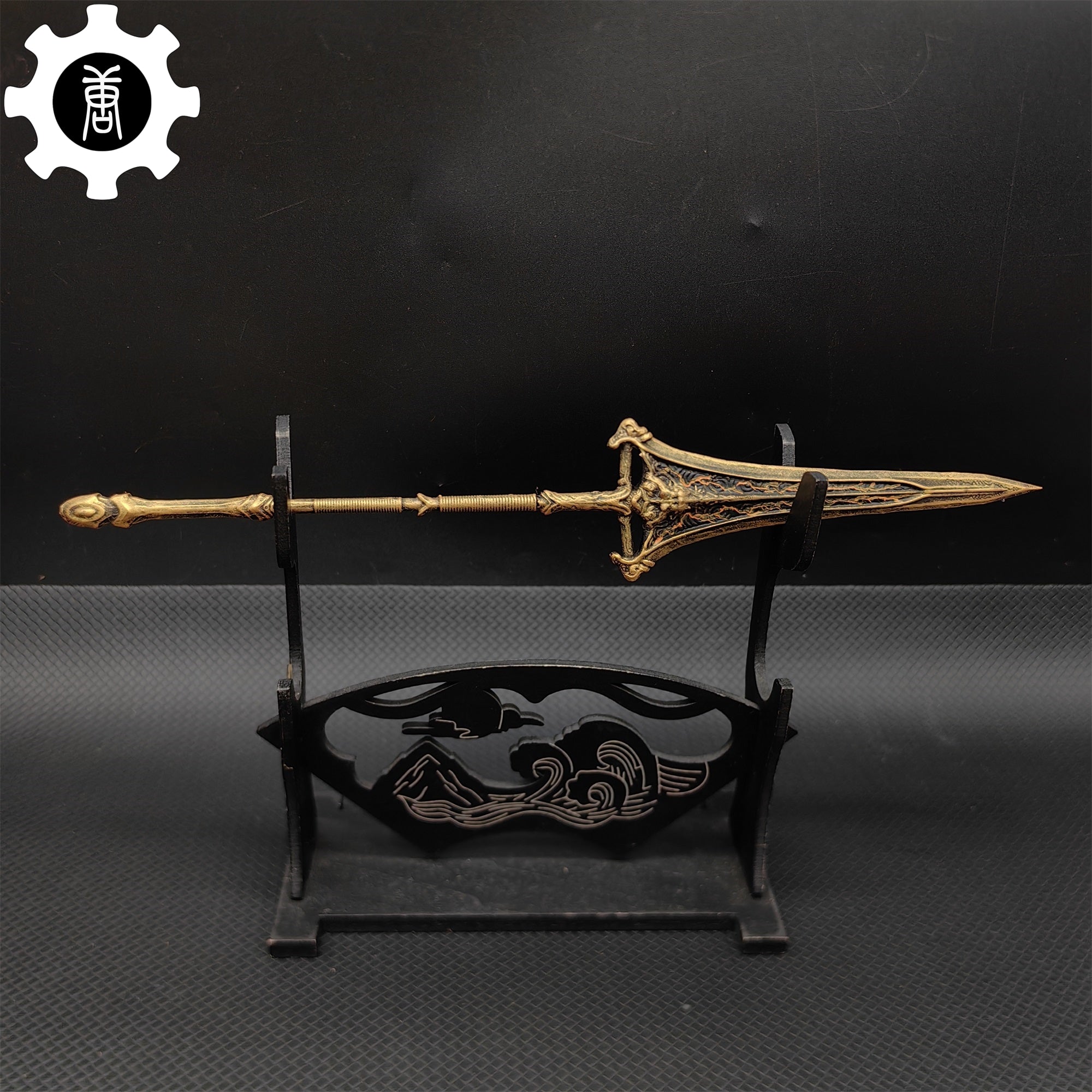 3D Printed 1: 12 Scale Dragonslayer Spear Replica Sword & Stand - Tophatter Daily Deals