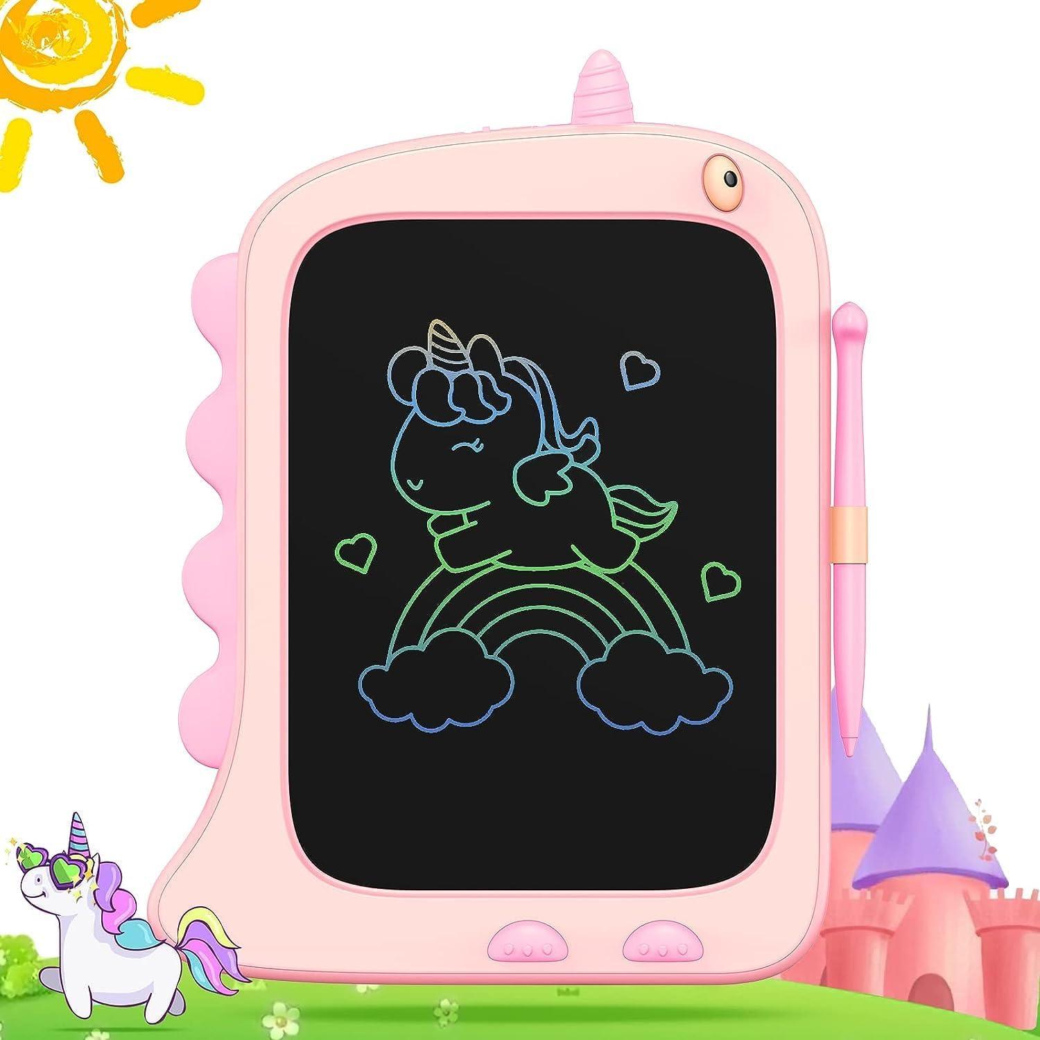 LCD Writing Tablet - 8.5 inch Kids Toys Doodle Board Drawing Pad for Kids 3-8 Year Old Boy Girl Pink Sports Toys - Tophatter Daily Deals