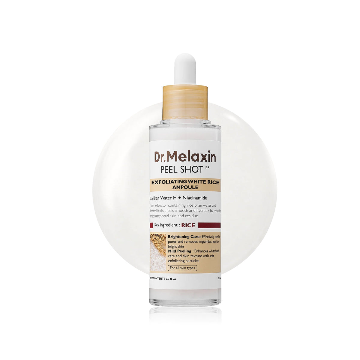 Dr Melaxin Peel Shot Exfoliating White Rice Ampoule 80ml Pipette Bottle - Tophatter Daily Deals