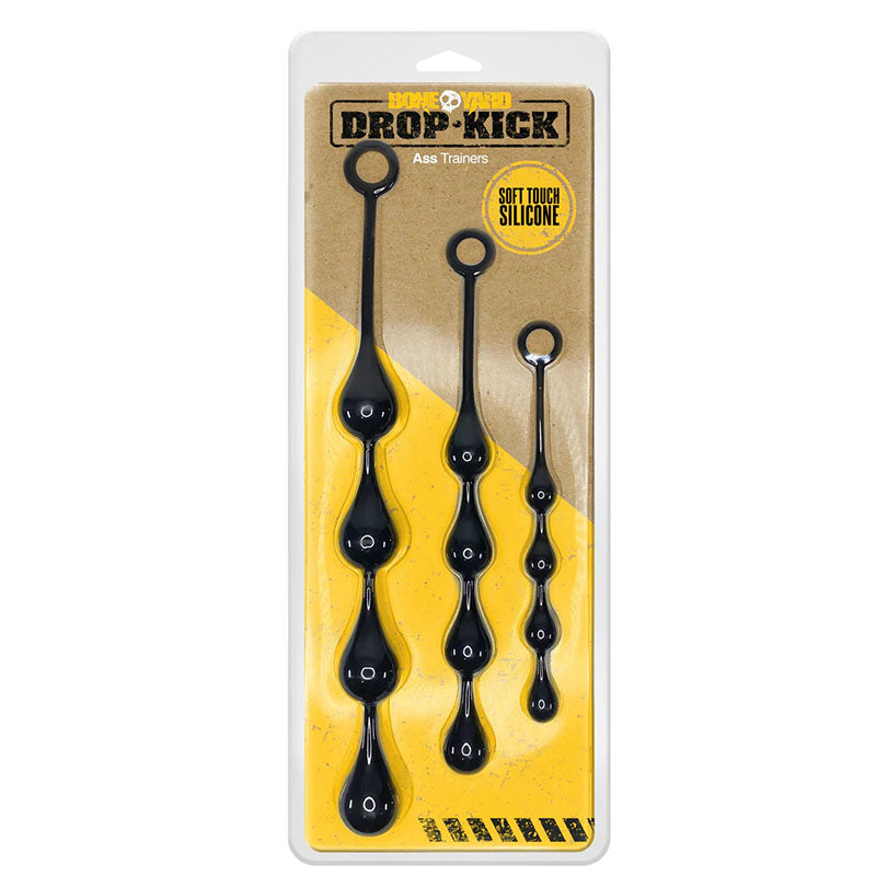 Drop Kick Silicone Beginner Ass Training Kit Three Piece Set > Anal Range > Anal Beads - Tophatter Daily Deals