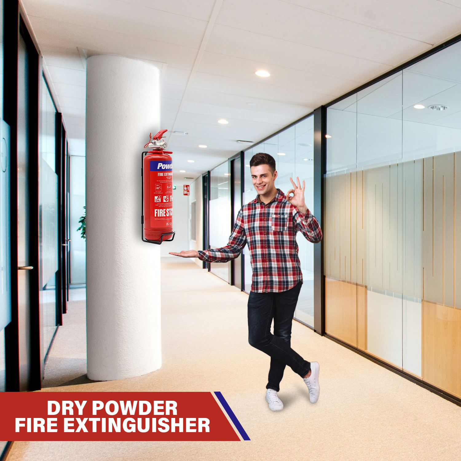 Fire Extinguisher Dry Powder – 1kg ABC Rated, Car, Home & Office Safety Device Fire extinguisher dry powder - Tophatter Daily Deals