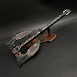 Unyielding Fury Dual-Bladed Battle Axe Metal Replica With Stand - Tophatter Daily Deals